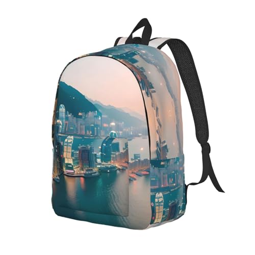Sac à dos de transport imprimé Hong Kong pour le week-end