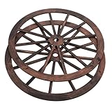 Utilisation polyvalente : convient aux salons, chambres, bars et plus , améliorant l'esthétique générale, décoration de roue de chariot en bois, ornements artisanaux en bois