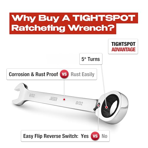 Image of Jaeger 9 /32 Inch Reversible Ratchet Combination Wrench, 12-Pt, SAE