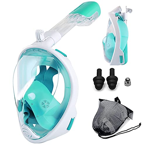 Set de Snorkel, Máscara de Snorkel de Cara Completa para Adultos GeRRiT Tamaño S/M Verde
