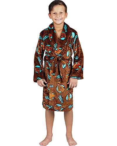 Scooby Doo Toddler Boys' Soft Fleece Robe Luxe Plush Comfy Spa Bathrobe Kids Sleepwear