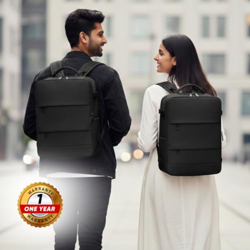 Image of KARRIER Vacuum Compression Backpack for Men & Women - 3-in-1 Travel Bag with Built-In Compression System, 17.3 inch Laptop Sleeve & Cabin-Friendly Design