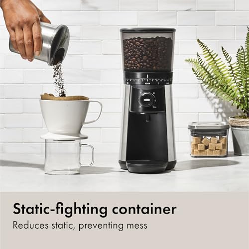 image for OXO Brew Conical Burr Coffee Grinder - Silver, Stainless Steel Burrs, 