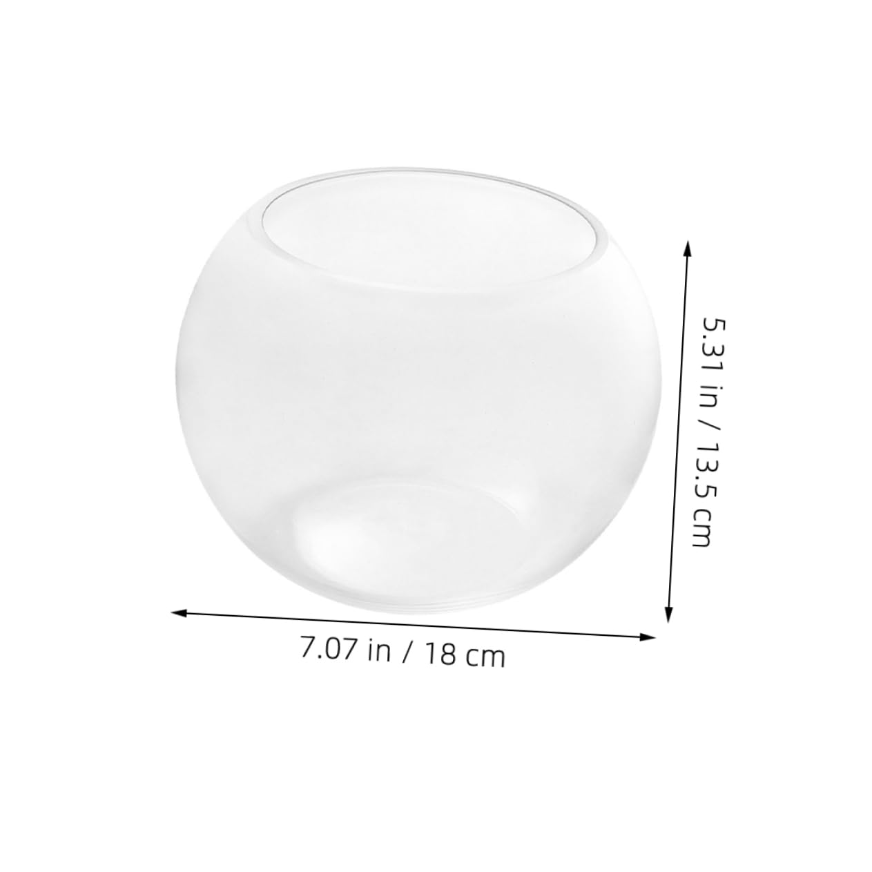 POPETPOP Aquarium en Verre Bocal à Poisson De Table Bocal à Poisson Vase Rond Vase en Cercle Aquarium De Bureau Vases Ronds Bol Hydroponique Un Verre Transparent