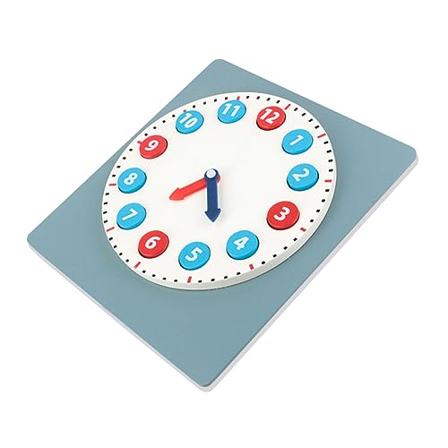 Abaodam Wooden Blocks Teaching Puzzle Clock Toy for Boys and Girls Early Learning Educational Toy Sorting Clock for Year Olds