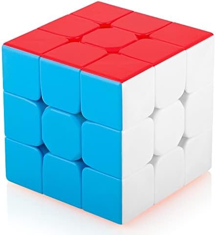 Maomaoyu Speed Magic Cube Stickerless 3x3 3x3x3 Smooth Magic Cube 3D Twist Brain Teasers Stocking Filler Toy