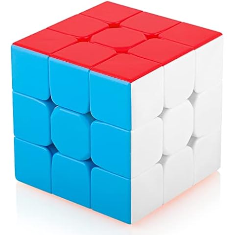 Maomaoyu Speed Magic Cube Stickerless 3x3 3x3x3 Smooth Magic Cube 3D Twist Brain Teasers Stocking Filler Toy Cover