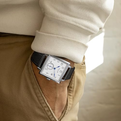 Image of FEICE FM311 YBH Men's Square Watch Minimalistic Automatic Mechanical Watch Waterproof Wristwatch with Sapphire Crystal Leather Straps for Women Unisex