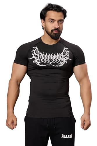Image of FUAARK Mens Hellborn Compression Fit Polyester Tshirt