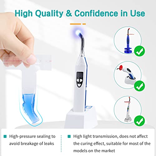 Image of Dental Light Cover - 200 Pcs Disposable Light Tip Sleeves - Dental Light Cover Fits 9-11 mm Light Guide