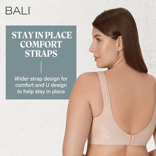 Image of Bali Women's Wireless Bras for Women - Comfort Revolution Wireless Bra - Adjustable & Supportive - Plus Size Women