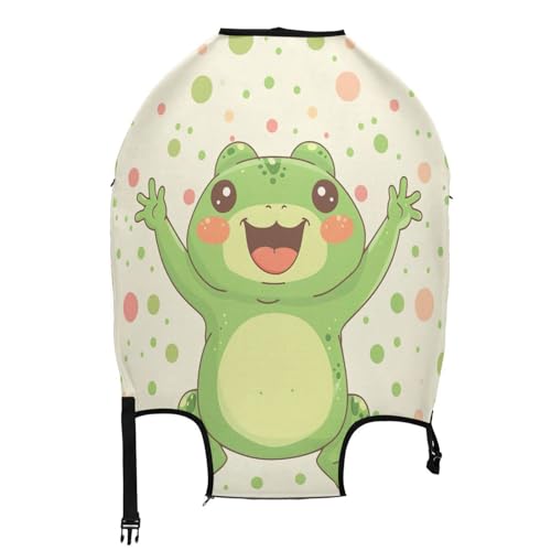 Frog Luggage Cover for Suitcase, Elastic Travel Protector with Zipper, Washable Anti-Scratch Dustproof Luggage Sleeve Fits 29-32 Inch2