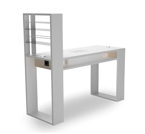 Mesa Nails con vitrina expositora esteticista manicura profesional reconstrucción uñas + aspirador (Plus + aspirador 200) Cover