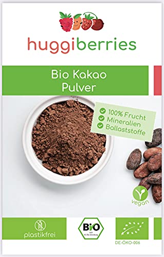 huggiberries 500g reines Bio Kakaopulver | 100% reiner Kakao aus Afrika - ohne Zusatz von Zucker & Geschmacksverstärkern | aus biologischem Anbau Cover