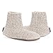 MUK LUKS Men's Morty Ragg Wool Slipper Sock, Oatmeal, X-Large