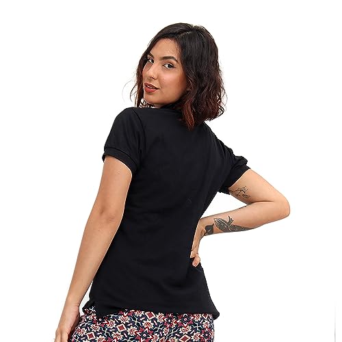 Camisa Camiseta Polo Feminina Lisa Piquet Sem Bolso Macia (M, Rosa)