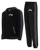 SKYLINEWEARS X-2 Men Track Suits 2 Pieces Set Full Zip Sweatsuit Men Hooded Tracksuit Athletic Sport