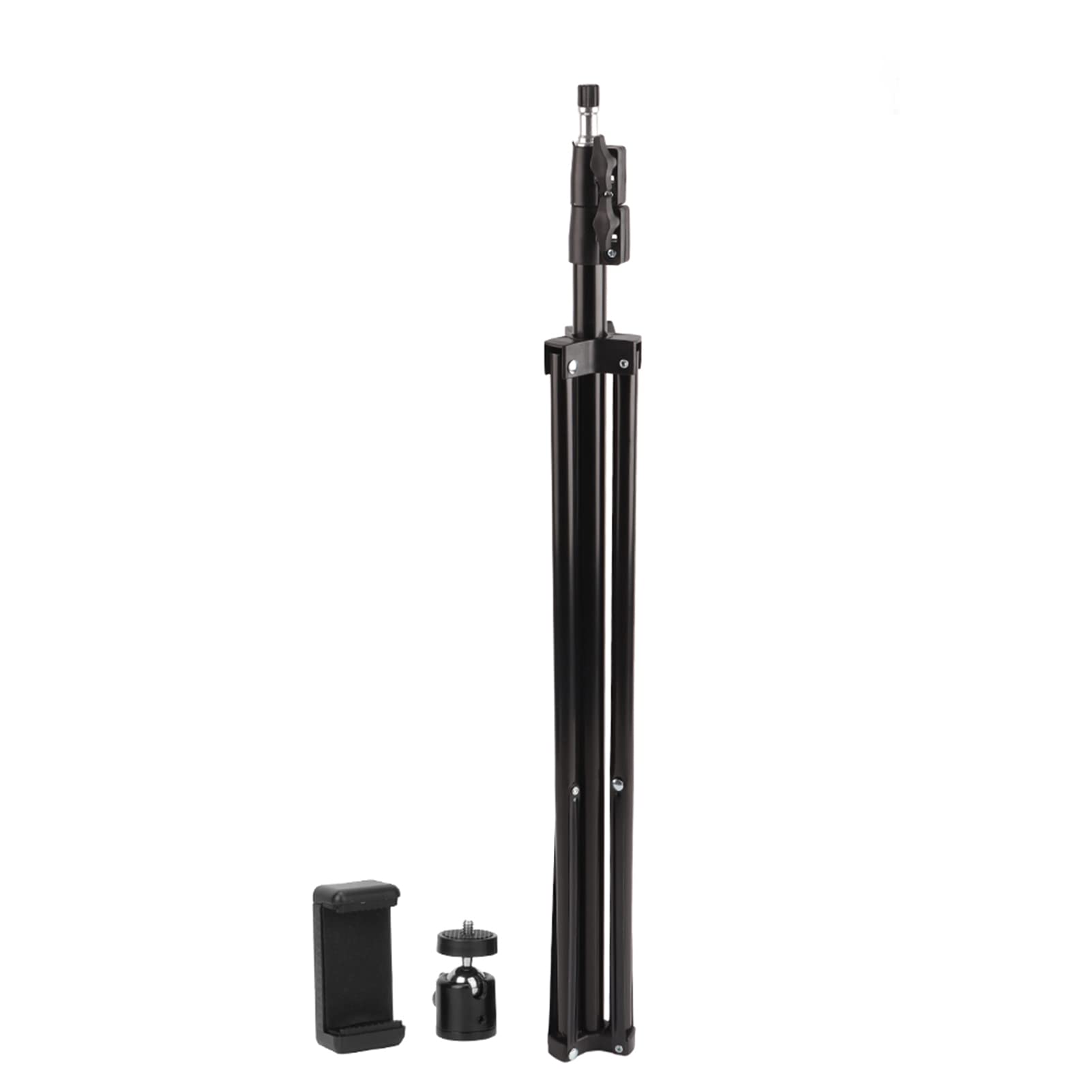 Treppiede per Fotocamera Treppiede Video Fotografico 200 Cm Allungabile Rotazione a 360 Gradi Supporto Pieghevole Regolabile in Lega di Alluminio con Supporto per