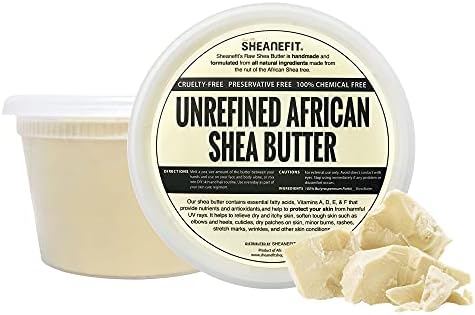 Sheanefit Raw Unrefined African Shea Butter, Natural Body Butter, Soft