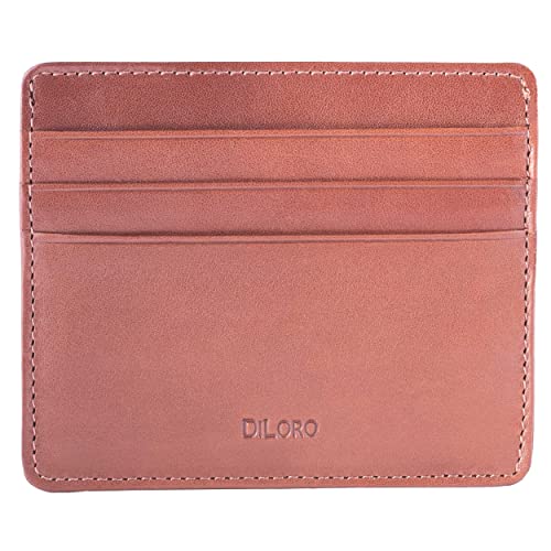 Ultra Slim Minimalist Mens Leather Travel Card Wallet RFID Blocking (Bugatti Tan)