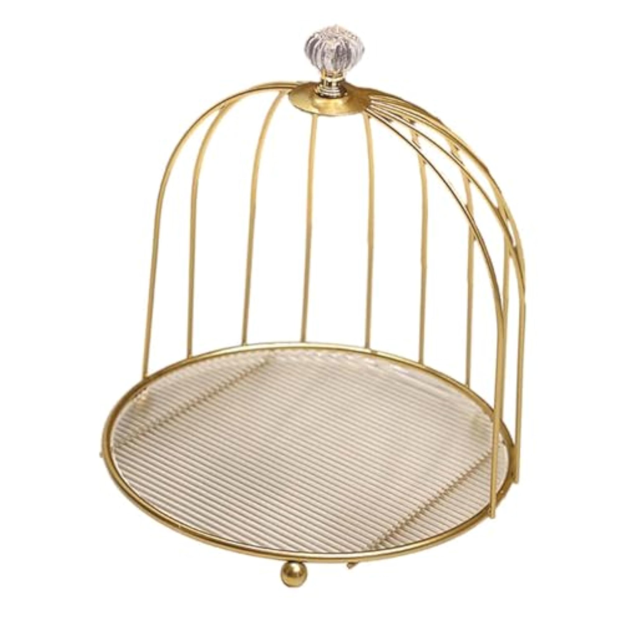 Antique Golden Makeup Holder Display Stand Shelf