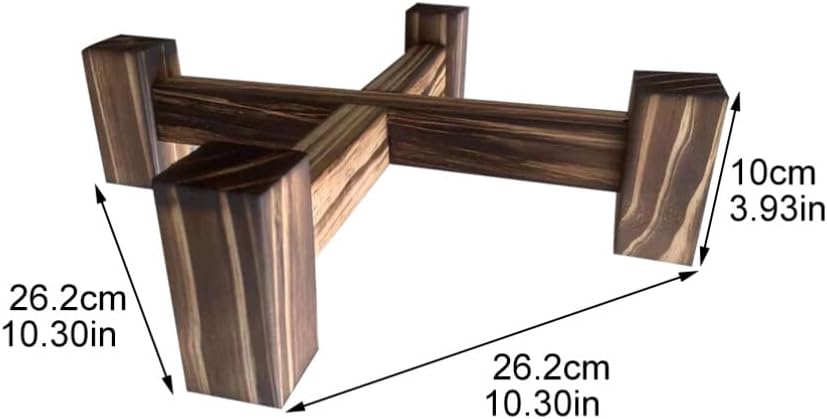 BESPORTBLE Wooden Plant Stand for Indoor Use Elegant Wood Flower Pot Rack for Display Space-saving Design Cross-shaped Structure for Home and Greenery Enhancement