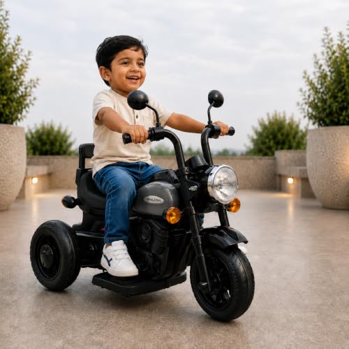 Zippy Zoo Kids Electric Bike | 73x50x60 cm 6V Battery Operated Motorcycle for Kids | Rechargeable Ride On Bike | LED Headlight | Safe & Sturdy | Indoor Outdoor | Boys & Girls 3 Years+