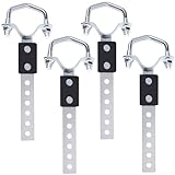 4pcs Heavy Duty Muffler Exhaust Hangers，Universal Exhaust Flexible Swivel Tail Pipe Hanger with Heavy Reinforced Rubber Pad,Heat Resistant Exhaust Insulator for Cars, SUVs & Trucks