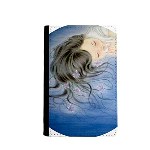Portefeuille passeport aquarelle et orchidée style chinois pour fille voyageuse