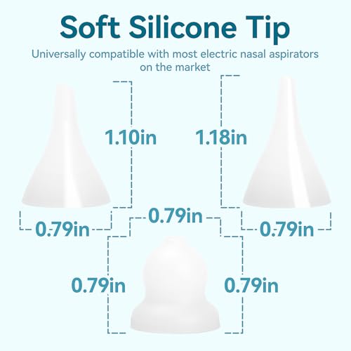 Image of Compatible with Grownsy / Watolt / LittleTora / HEYVALUE / Cocobela / HailiCare / MOMIDEAL / KIDIRA / TEQIN Baby Nasal Aspirator Replacement Tips (6 Packs)