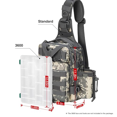 Image of Piscifun Fishing Tackle Storage Bag Outdoor Shoulder Backpack Cross Body Sling Bag