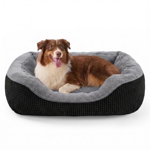 Image of INVENHO Large Dog Beds Large Sized Dog, Washable Orthopedic Warming Soft Sleeping Durable with Anti-Slip Bottom