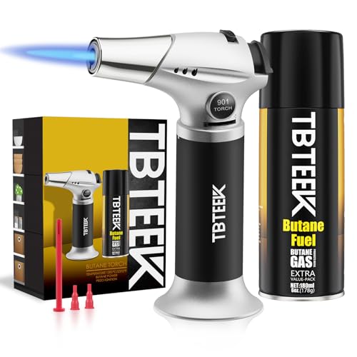 TBTeek Torch Lighter Butane Included, Kitchen Torch Creme