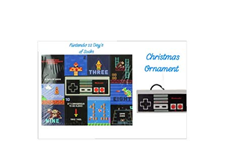 Niñteñdo Classic Adult's 12 Days of Socks Advent Box and Christmas Tree Ornament