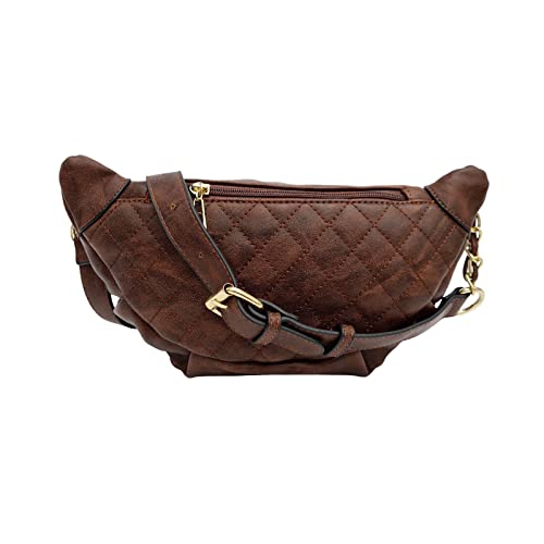 Pochete Feminina Estilosa Moderna Bolsa de Ombro Golden Fenix Cor:Café;tamanho:M