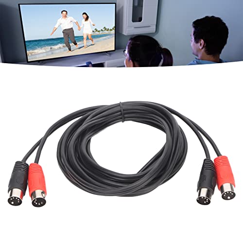 Hosi 5 Pin 2 Din To 2 Din Cable, Tanglefree Male To Male Din 5 Pin To Din 5 Pin Cable Stable Transmission Easy To Use For Led Lights #TOP1