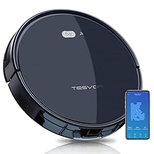 Staubsauger Roboter,Tesvor WLAN Saugroboter mit Raumkarte in Echtzeit Starkleistung Roboterstaubsauger Tierhaare und…