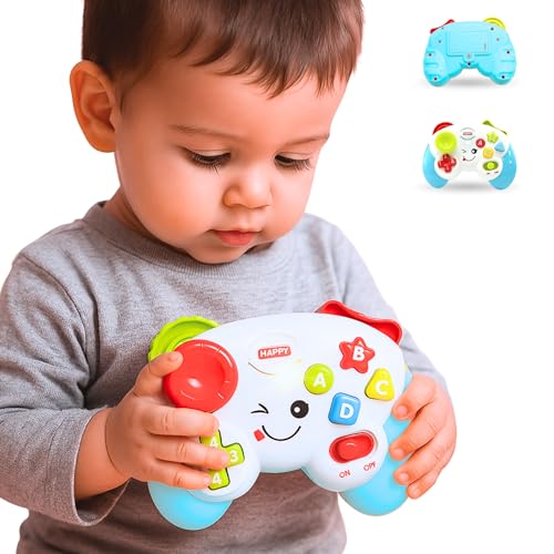 Imagen de Juguete Musical para bebé AMATOYS Mi Primer Mando de Consola con Luces y música Mando de Videojuego de Juguete para Primera Infancia Juego Montessori Educativo