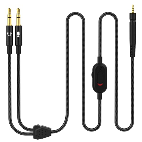Zosvoses GSP 500 Cable with Mute and Volume Control Compatible with Sennheiser Game ONE, Game Zero, GSP 350, GSP 500, GSP 600, GSP 670, PC 373D, G4ME ONE, G4ME Zero Gaming Headset