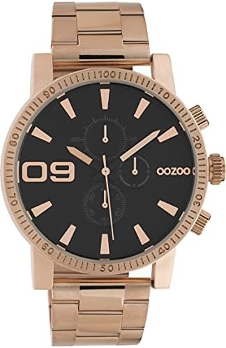 Orologio Uomo Oozoo Chrono Look, 45 Mm, Cassa In Metallo Argento, Quadrante Nero, Cinturino In Acciaio Inox, Movimento Miyota - 4