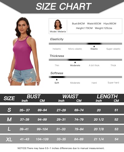 Image of Womens Racerback Ribbed Tank Top Camisole with Built in Bra Sport Yoga Top