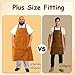 Urby Big and Tall Plus Size Leather Welding Apron For Men Flame Resistant, Overol Para Soldador, Unisex Shirt Size XL XXL Or Plus, Waist W36+ Or Full Body Coverage. With Gloves.