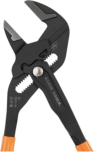 Miniatura 9 de Klein Tools D53102KIT Juego de llaves de alicates ajustables, alicates compactos de mandíbula lisa paralela de alto apalancamiento, 7 pulgadas y 10