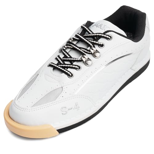MAXWELTER S-4 Bowling Shoes with Enhanced Durability and Comfort White