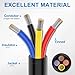 NAOEVO 18 Gauge Wire 4 Conductor Wire, 18 AWG 4 Core Stranded PVC Cable, Tinned Copper/Low Voltage 12V/Flexible Extension Cord for Automotive Trailer Wiring, Lamp Cord, Marine, RGB Cable (100FT)
