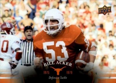 Bill Acker football card (Texas Longhorns) 2011 Upper Deck #37 1975-1979 Defensive Tackle
