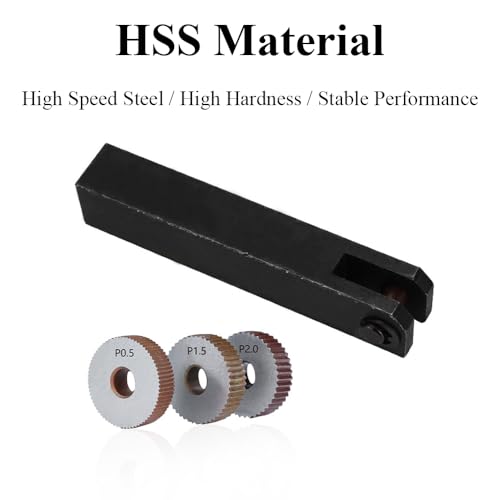 7 Stück Drehbank Rändelwerkzeuge Set, Hochgeschwindigkeitsstahl Teilung Diagonale Grobe Lineare Einzelräder 0,5 mm 1,5 mm 2 mm