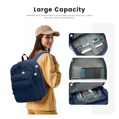 Image of Lanola School Bookbag Business Travel Laptop Backpack, Fits 15.6 Inch Laptop Bag