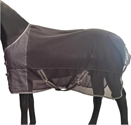 BARN & STABLE Breathable and UV Protective Tear-Resistant Mesh Horse Fly Sheet Comfy Equine Summer Sheet with Removable Web Leg Straps