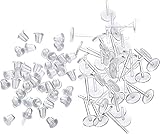 Piercing transparente de metal, sin alergias, 5 mm, de resina, 40 piezas, práctico y profesional